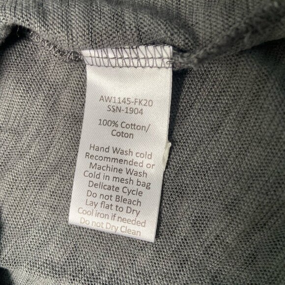 ATM Schoolboy Tee Cheetah Leopard Print Slub Cotton Jersey Gray Black Sz Medium - Picture 7 of 7